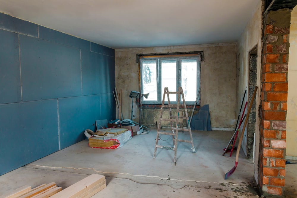 Interior of a house under construction. Renovation of an apartme